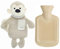 Hot Water Bottle with Cover 1 Litre- Faux Fur Bag with Large Capacity Safe and Durable Winter Accessories Warm Kids Animal Fleece Hot Water Bottle -Monkey