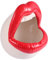 EXCEART Keramik Aschenbecher Lippen Mund Stil Neuheit Lustig Balkon Terrasse Zuhause Büro Aschenbecher Halloween Festival Dekoration Geschenk Rot