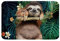 Niedliche Faultier Badematten Karikatur Tier Badteppiche Flauschig weicher Plüsch Lustige Faule Faultier Tropische Blätter Blumendruck Badezimmerteppich 50x80cm Natur Themed Schlafzimmer dekoration