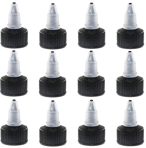 Lind Kitchen 12PCS Lab Bottletop Dispensers, Dispensing Caps, Twist Caps Replacement Caps for Squeeze Bottles