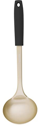 Salter BW11131EU7 Olympus Louche en acier inoxydable durable, ustensile, crochet de suspension, facile à nettoyer, ustensile en métal pour ragoûts, sauces, punch, doré