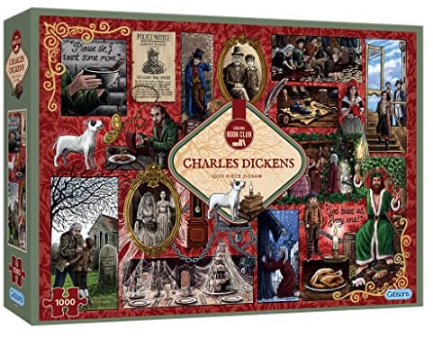 Book Club: Charles Dickens | 1000 Piece Puzzle | Literature Jigsaw Age 8+ | Sustainable Jigsaw Puzzle for Adults | Premium 100% Recycled Board | Great Gift for Adults | Gibsons Games