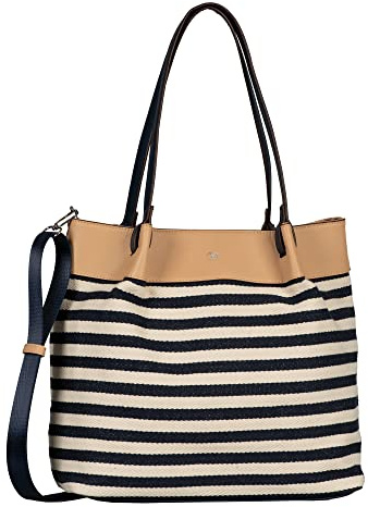 TOM TAILOR, MARA, Damen, Shopper mit Reisverschluss, L, Mixed Maritim