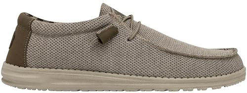 HEYDUDE Wally Sox Herren - Slip on Schuhe - Mokassin Stil, Beige, 38