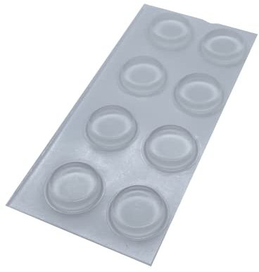 8 x Clear 19mm x 4mm Self Adhesive Flat Bumper, Rubber Feet for Furniture, Glass, Tables, Crafts - from The StickyStuff Company