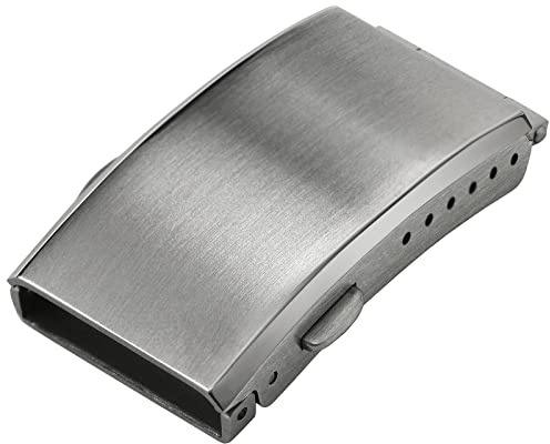 watchdives Chiusura Fibbia per Orologio 18mm/20mm/22mm, Chiusura di Sicurezza Fresata di Ricambio Chiusura per Cinturino in Acciaio Inossidabile
