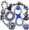 Belcka- Dog Rope Toy- 5pcs Durable Rope Toys Set for Large, Medium Dogs- Dog Chew Toy- Strong Figure of 8 Rope- Natural Cotton Rope for Stimulation, Training, Teeth Cleaning- Dogs Birthday Gift Set