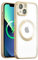 QLTYPRI Magnetic Clear Case for iPhone 13 Compatible with MagSafe Wireless Charging, Electroplated Edge Soft Slim Transparent TPU Bumper Shockproof Phone Case Cover for iPhone 13 6.1 inch – Gold