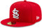 New Era MLB 59FIFTY Team Color Authentic Collection Fitted On Field Game Cap Hat, St. Louis Cardinals, 62 EU
