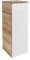 FACKELMANN B.Brillant Midischrank hängend – Hängender Badezimmerschrank mit Front aus lackiertem Glas – Viel Stauraum & Soft-Close – Badschrank in Weiß & Eiche (30 x 83 x 32 cm)