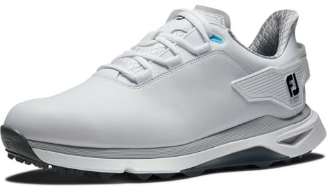 FootJoy Men's Pro/SLX Golf Shoe White/White/Grey, 9.5 UK Wide