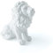 Olympique Lyonnais Statuette Lion Blanc Petit Format