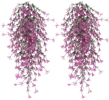 2Pcs Artificial Hanging Plants Artificial Plants Indoor Hanging Fake Plants Trailing Artificial Plants Fake Ivy Leaves Decoration for Indoor Outdoors Fake Hanging Plants for Kitchen Garden Living Room