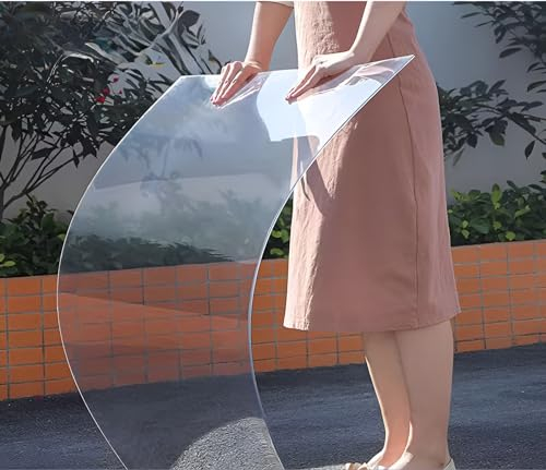 Acrylglas Platte Transparent, Platten Kunststoffplatten für Außenbereich, Wasserfeste Polycarbonatplatten Wetterfeste Platten für Außen Vordach überdachung Haustür, Dachplatten (Size : 1.56x9m)