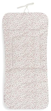 COLCHONETA DON ALGODÓN REVERSIBLE VICHY FLORES ROSA