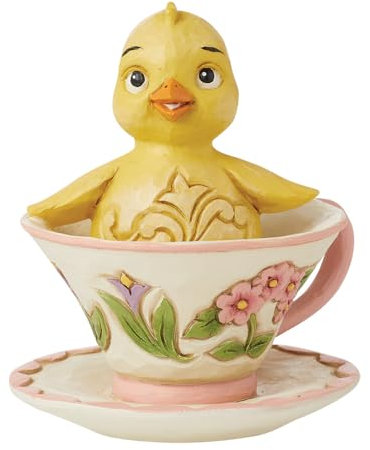 Enesco Jim Shore - Statuetta di pulcino in tazza da tè