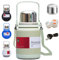 Pauzema Tee Thermoskanne To Go, 316 Edelstahl Thermosflasche 600ml, 16h heiß / 26h kalt, BPA Frei & Auslaufsicher für Tee, Kaffee, Milch, Kohlensäure Getränke mit Schultergurt und Griff - Grün