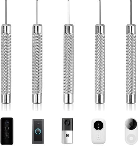 5 Pack Doorbell Removal Pin Release Key Security Removal Tool Replacement Ring Doorbell Accessories Compatible with Eufy Chime Nest Blink Arlo Google Video Doorbell SIM Card Removal Tool