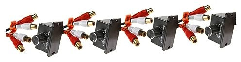 jojofuny 4 Stück ferngesteuerte Niveauregulierung Auto Audio Lautstärkeregler Auto Stereo Lautstärkeregler RC-Kabel Bass Lautsprecher Auto-Level-Controller Audio-Remote-Pegelsteuerung
