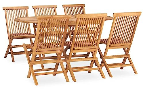 HEFZGDB 8-TLG. Garten-Lounge-Set mit Dunkelgrauen Kissen Bambus Gartenstühle Gartenmöbel Set Gartentisch Geeignet für Terrasse, Garten, Pool.