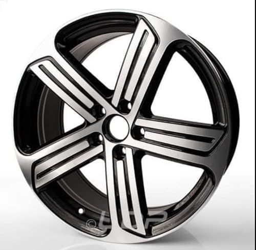 Elite 4 Cerchi in lega per VW Golf 5 6 7 8 R, 18 pollici, Nero, Lucido Diamantato, Compatibili con Autovettura