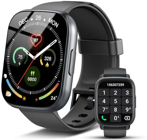 Smart Watch for Men Women Answer/Make Calls, 1.95 Touch Screen Fitness Tracker with 110+ Sports Modes, Step Counter, Heart Rate Sleep Monitor, IP68 Waterproof Activity Trackers Watch for Android/iOS