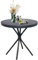 EortheX Table d'appoint ronde d'extérieur de 58,4 cm, table basse polyvalente en métal avec dessus en verre trempé, petite solution de mobilier d'extérieur pour terrasse ou maison