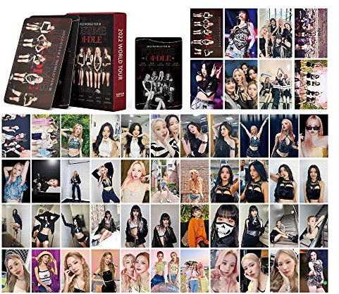 SZTVECFW (G) I-Dle Fotokarten 55 Stück (G) I-Dle I Never Die Album-Fotokarten (G) I-Dle Mini-Karten Fotokartenschenk Für Fans (G) I-Dle