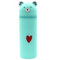 Zhenghebuy Trousse à Crayons Debout,Trousse Ecole 2 en 1 en Silicone Crayon, Sac à Crayons Ours,Cartoon Trousse Porte-Stylo,Stand up Pencil Case pour Papeterie CosméTique Le Bureau L'école(Green)
