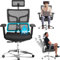 MELOKEA Bürostuhl 200kg, 3-Stufen-Verriegelung, Bürostuhl Ergonomisch XXL, Breiter und Großer, für Körpergröße 160-202 cm, 3D Breit Armlehnen, Ergonomische Dynamische Lendenstütze, Schreibtischstuhl