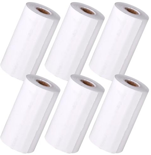 LALAFINA 6 Rolls Thermal Paper Roll for Instant Camera Refill Durable High Clarity Printing Paper for Cameras and Photo Printing Convenient for Home Office and Events