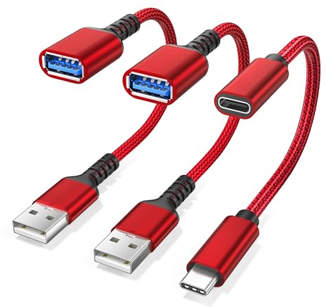 RUXELY USB & USB C Data Blocker Adapter 3Pack,Protect Against Juice Jacking | Charge Only Cable,Data Blocking Defender,Type C Power Connector for iphone 17 17e 16,Galaxy S26 S25 Ultra,iPad Air Tablet