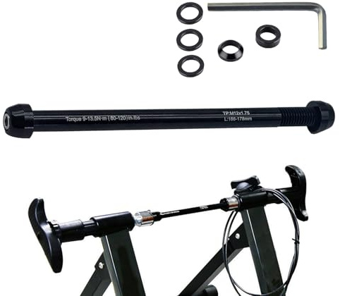 Steckachsen-Adapter Für Fahrradtrainer - 12x142 & 12x148 Indoor-Spanner | 12mm Achse | Passend Für 142mm & 148mm Boost-Naben Mit Gewindesteigungs-Abstandshaltern Für Mountainbikes Und Rennräder