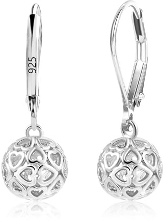 ALEXCRAFT Sterling Silber 925 Ohrringe Hängend 14K Vergoldet Ohrhänger | Hypoallergen Ohrringe Hängend Leicht Mode Boho Elegant Ohrhänger Hohle Filigrane Wassertropfen Anhängerohrringe Damen Frauen