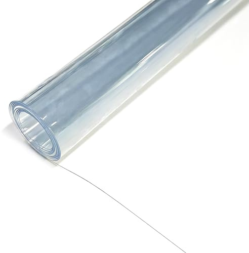 LERNOU 30 x 120 cm Transparentes PVC-Vinyl Folie, 0,3 mm Klar PVC Wasserdichter Vinyl Stoff für Nähtaschen DIY Handwerk Mode Zubehör
