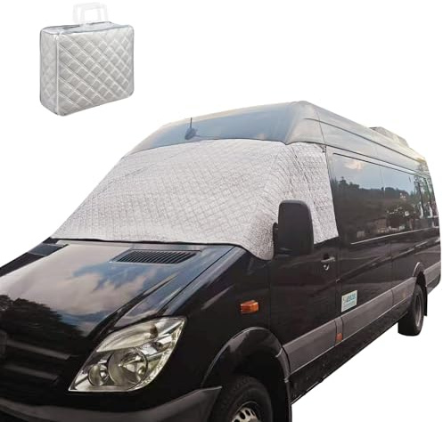 Windschutzscheibenabdeckung für Benz Vito III W447 2014-2024, Silberne Externe Thermo Scheibenabdeckung Wasserdicht, Schutz vor Sonne UV-Strahlung Schnee EIS und Frost