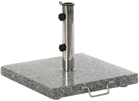 Alexandra House Living Base Parasol Granito 45x45x35 25KG 38/48 Diam., Granito INOX, Gris