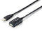 Equip Aktives USB 2.0 Typ A Verlängerungskabel Stecker auf Buchse 15,00 m, schwarz