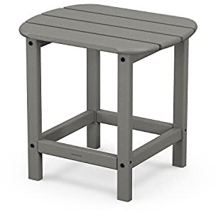 Polywood SBT18GY South Beach 18 Outdoor Side Table, Slate Grey