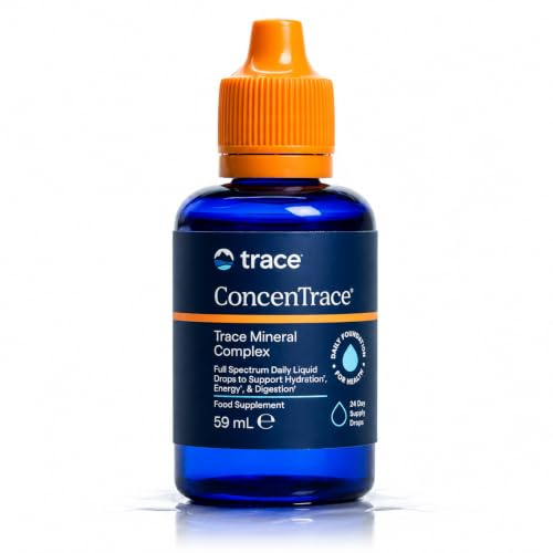 Trace Minerals ConcenTrace Trace Mineral Drops with Electrolytes, 59ml | 24 Servings, Liquid Ionic Trace Minerals. 70+ Minerals In Trace Amounts Inc Magnesium, Iron, Zinc. Support Energy & Hydration