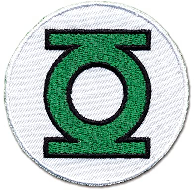 Logoshirt® DC I Green Lantern I Logo I Patch I Aufnäher I zum Aufbügeln I Bügelflicken I Applikation Kleidung I 7x7 cm I bestickt I gruen I Lizenziertes Originaldesign