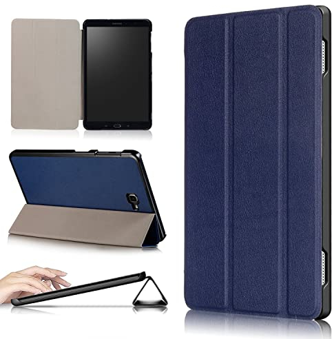 Xuanbeier Ultradünne Hülle Kompatibel mit Samsung Galaxy Tab A 10.1 2016 SM-T580/T585 (A6) Tablette Schutzhülle mit Ständer und Auto Schlaf/Wachen Funktion,Dunkelblau