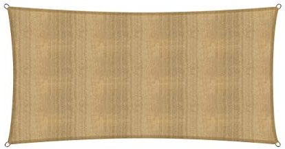 Lumaland toldo Vela de Sombra 100% Polietileno de Alta Densidad Filtro UV Incl Cuerdas Nylon 3 x 5