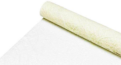 Sizoweb Tischläufer Tischband Dekoration Dekor Breite 30 cm Rollenlänge und Farbe wählbar Champagner Creme 25 Meter