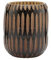 House Doctor, Kerzenständer, Pimpri, h: 12 cm, Dia: 10 cm, Glas, Schwarz/Braun