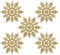 Naler 24 x Schneeflocken Weihnachten Deko für Weihnachtsbaum Glitzer Weihnachtsbaumschmuck, Gold