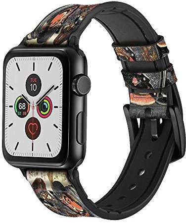 Innovedesire Japan Art 108 Heroes of Suikoden Cinturino in Pelle e Silicone Smartwatch per Apple Watch iWatch Taglia 38mm/40mm
