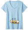 Femme jumeaux jumelle pour femme enceinte it's twins baby shower T-Shirt avec Col en V