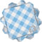 Unique 78392 Servietten für Babyparty, Elefant, Gingham-Muster, Blau, 16 Stück