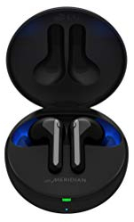 LG TONE Free FN7 | True Wireless Bluetooth-Ohrhörer | UVNano-LED eliminiert bis zu 99,9% bestimmter Bakterien | Meridian-Sound | Active Noise Cancelling (ANC) | IPX4 | Ideal für Büro/Telearbeit | Schwarz